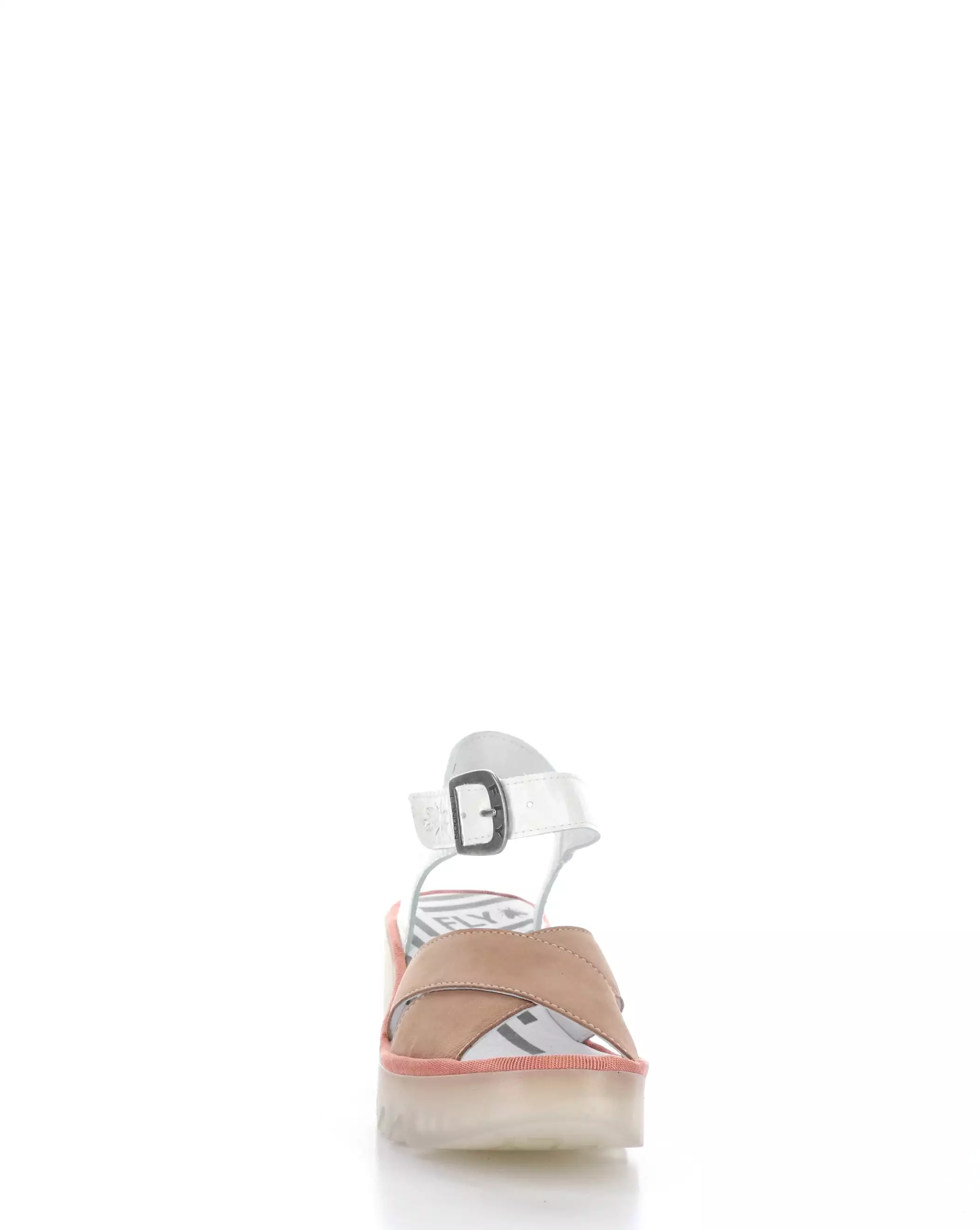 001 PINK/OFF WHITE Round toe Sandals - Shop BACE411FLY Sandals