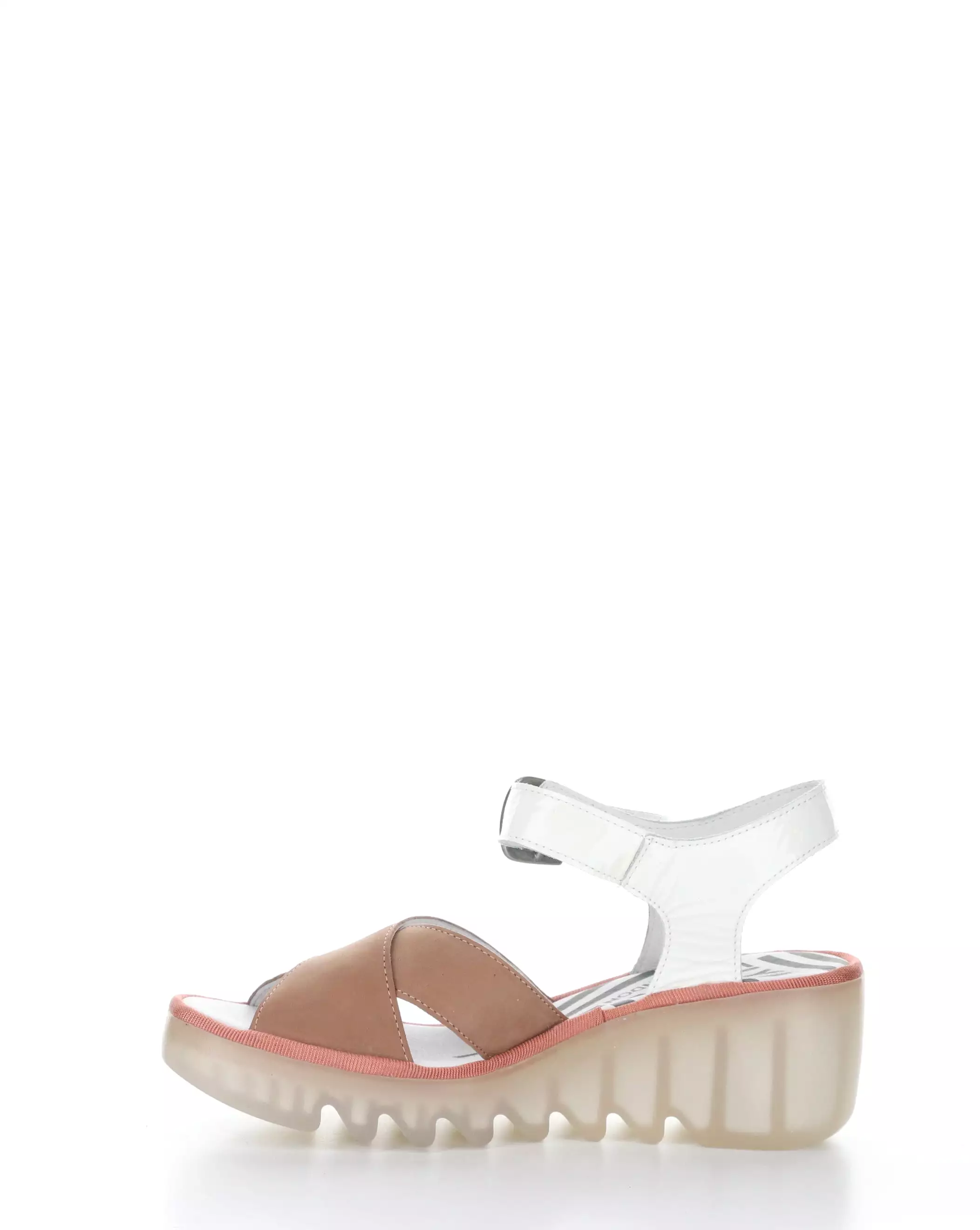 001 PINK/OFF WHITE Round toe Sandals - Shop BACE411FLY Sandals