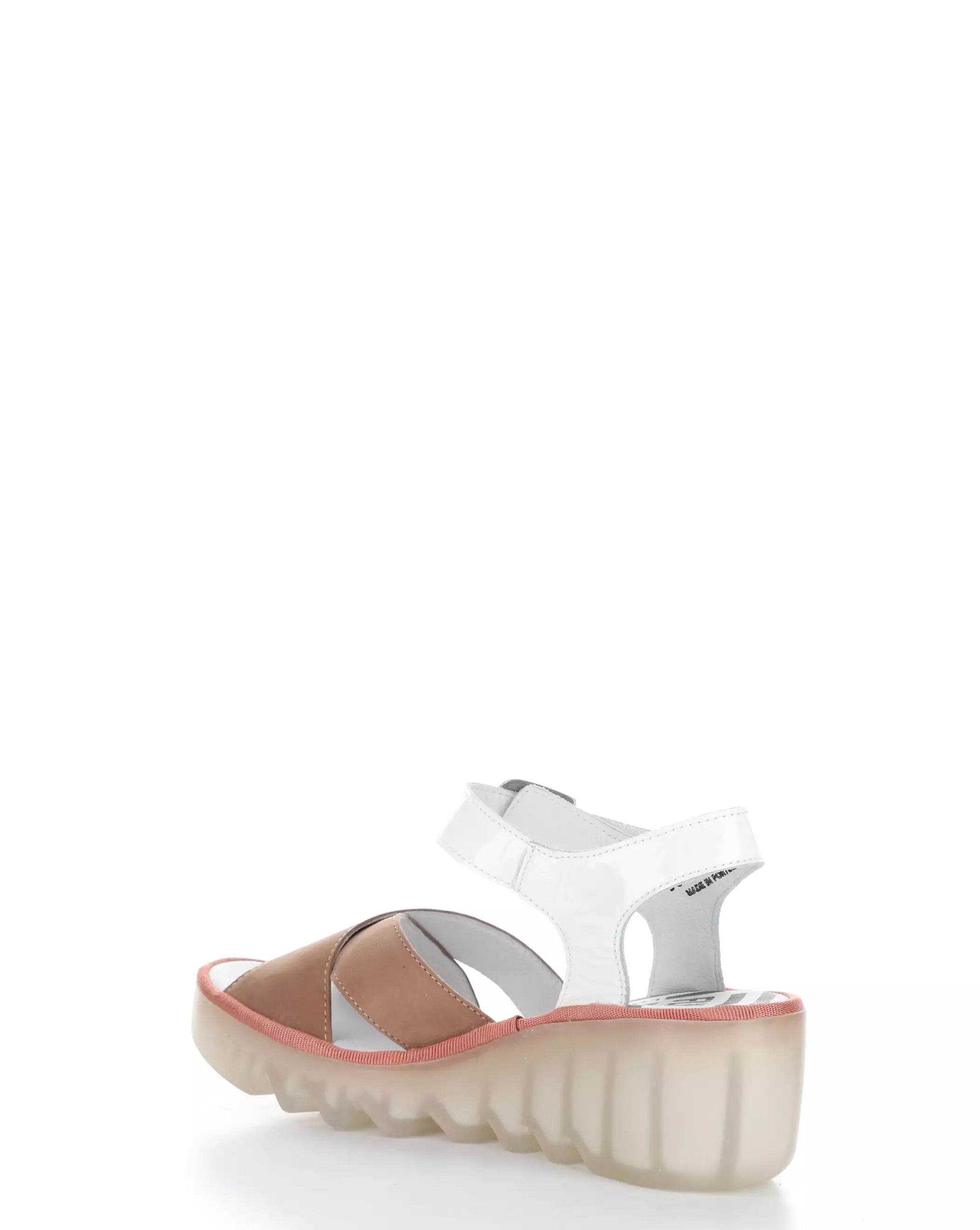 001 PINK/OFF WHITE Round toe Sandals - Shop BACE411FLY Sandals