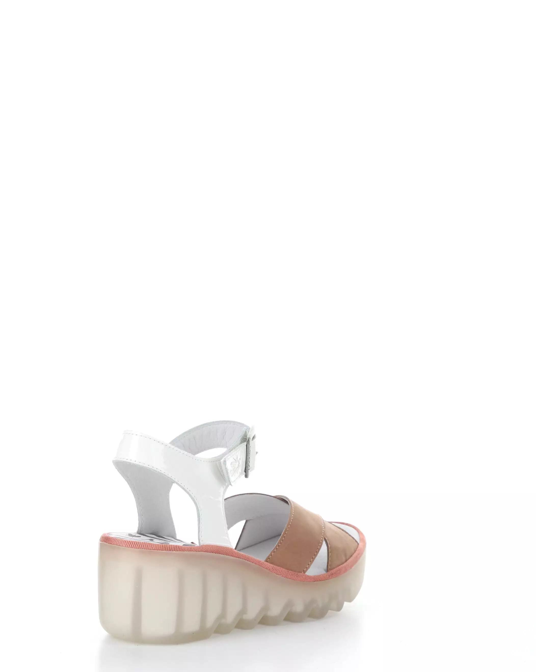 001 PINK/OFF WHITE Round toe Sandals - Shop BACE411FLY Sandals