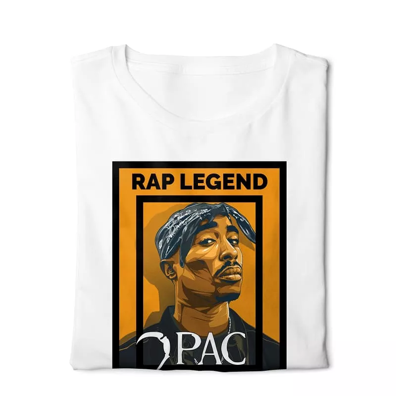 2pac T-shirt with Basic White Digital Graphics