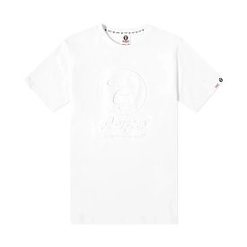 AAPE Moon Face T-Shirt in White - A Bathing Ape