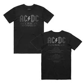 ACDC - 40th Anniversary Edition T-Shirt - Unisex - Back In Black