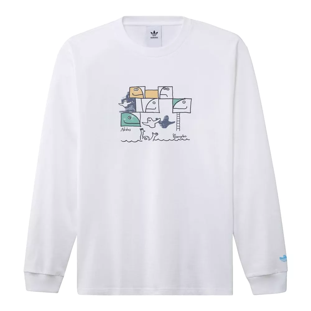 Adidas G Shmoo Long Sleeve T-Shirt White