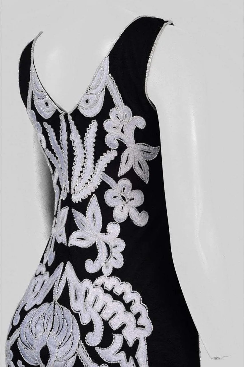 Adrianna Papell Embroidered Bateau Sheath Dress - AP1E200676