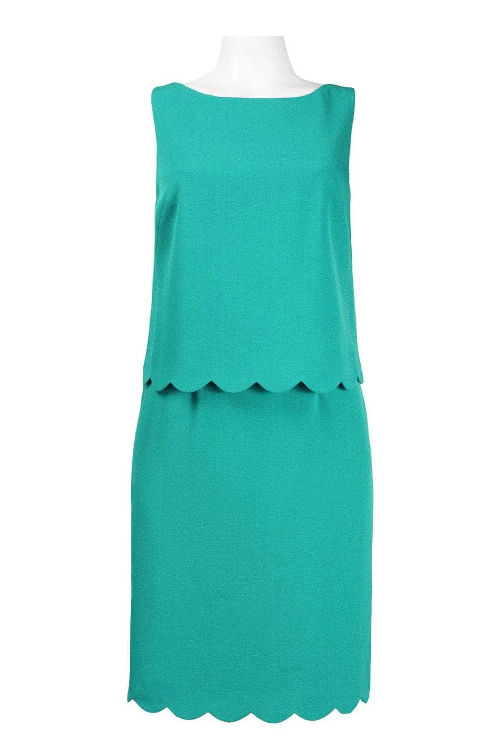 Adrianna Papell sleeveless sheath dress with popover - 12242070