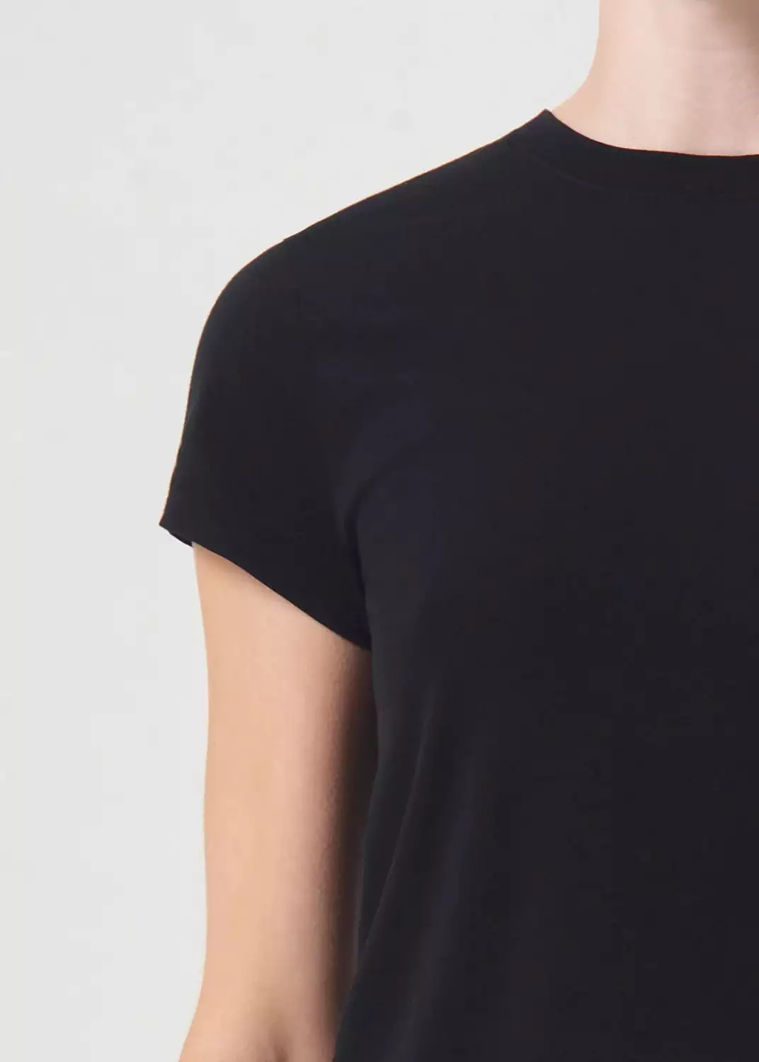 Agolde Adine Black Shrunken Tee