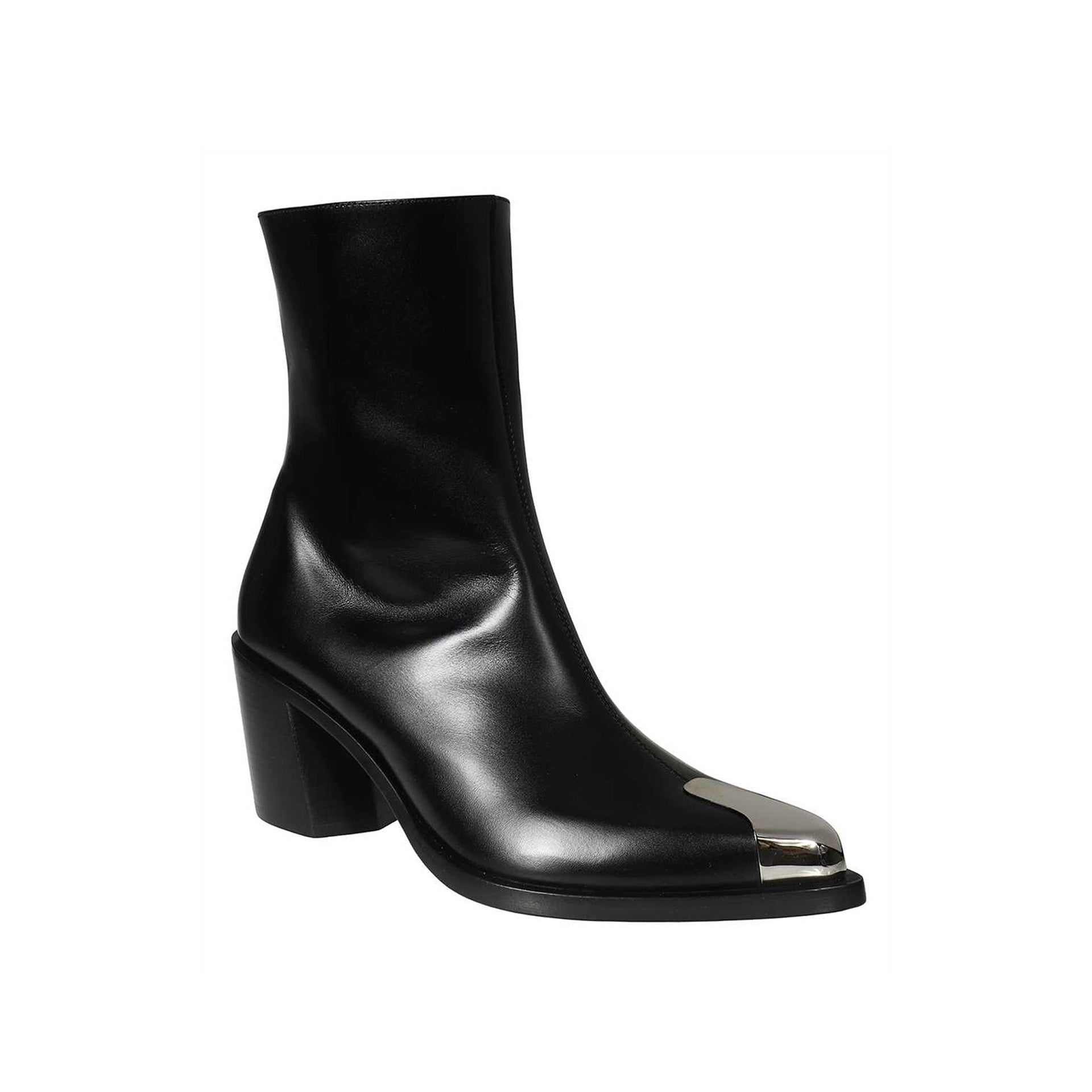 Alexander Mcqueen leather cowboy punk boots