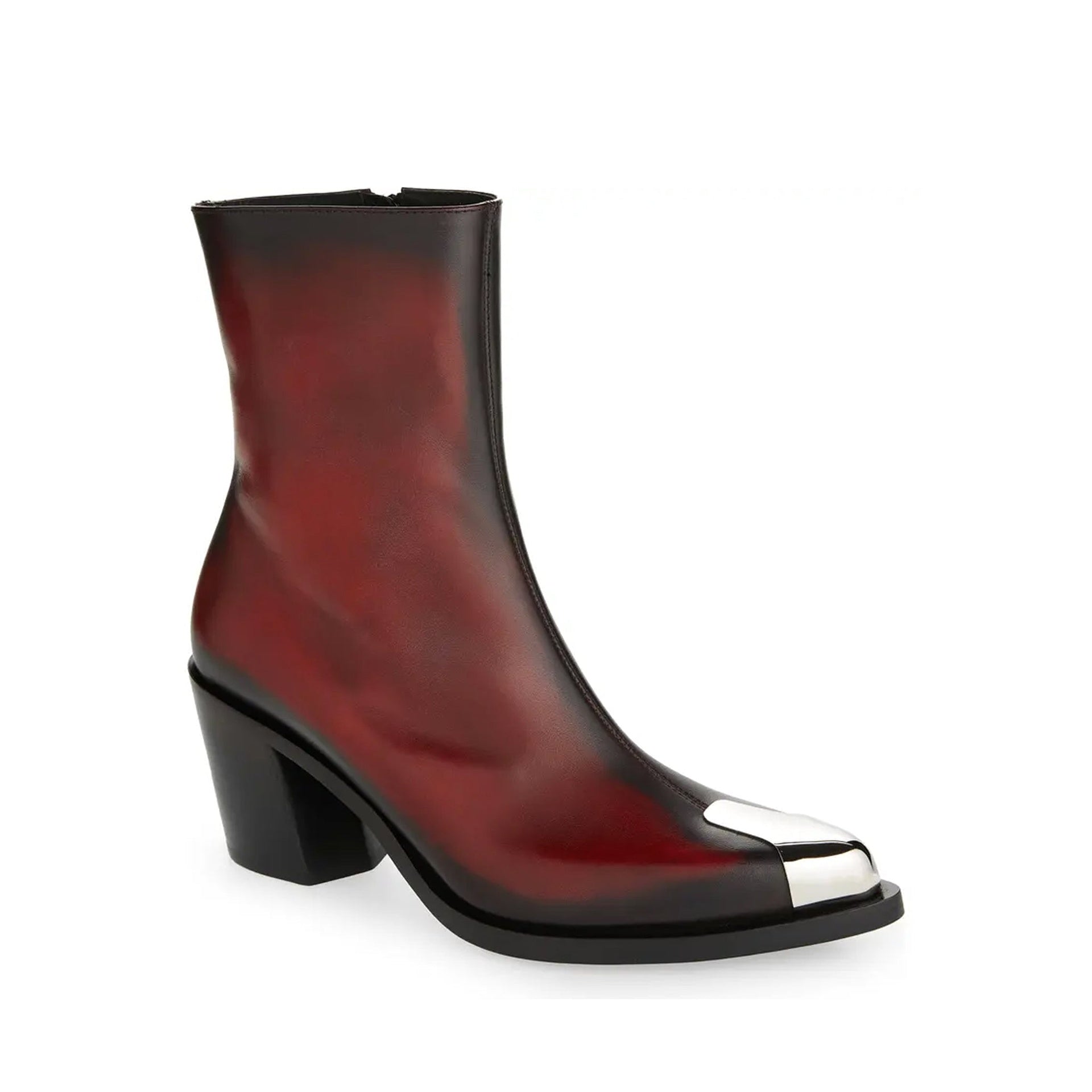 Alexander McQueen leather punk cowboy boots.