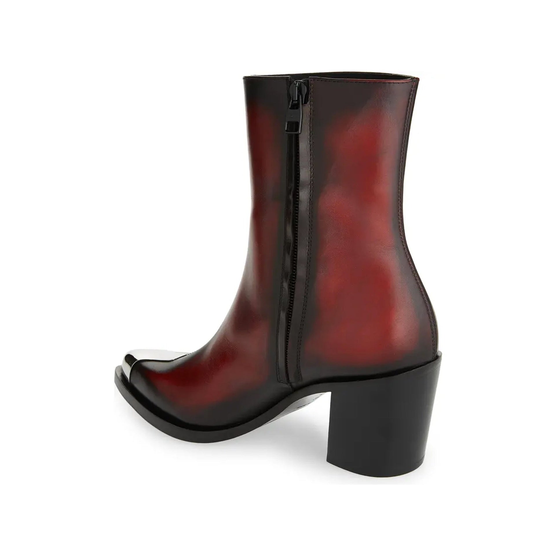 Alexander McQueen leather punk cowboy boots.