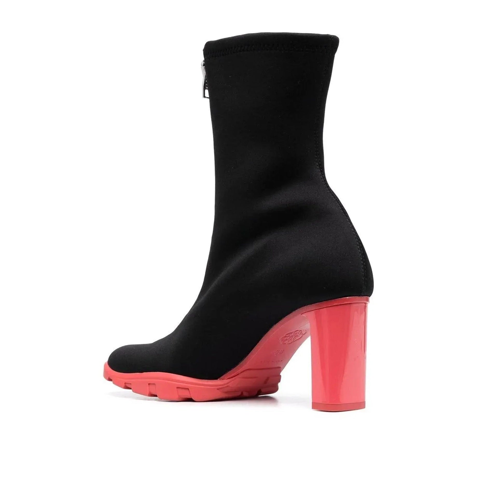 Alexander McQueen scuba fabric boots.