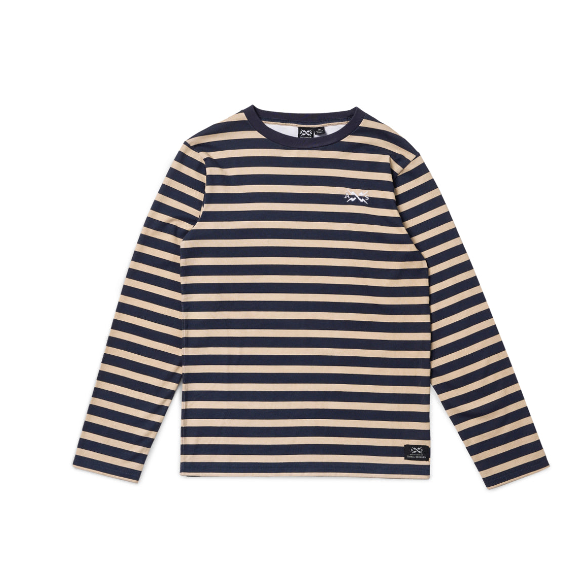 Alphabet Soup Miles Stripe LS Tee Navy/Tan