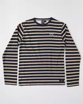 Alphabet Soup Miles Stripe LS Tee Navy/Tan