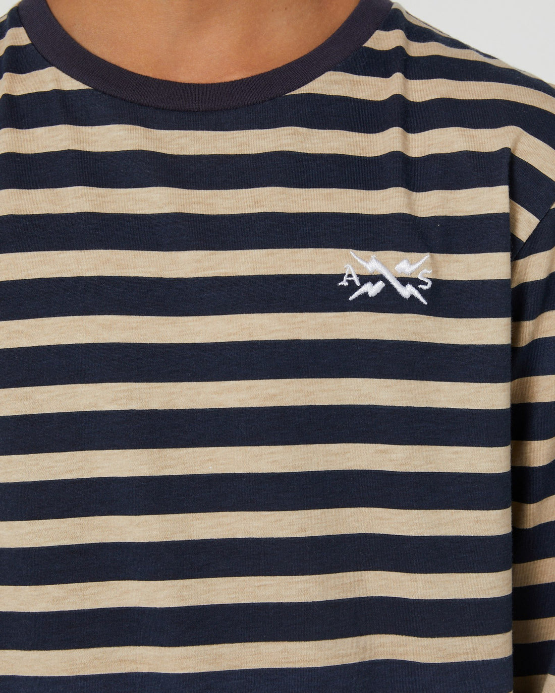 Alphabet Soup Miles Stripe LS Tee Navy/Tan