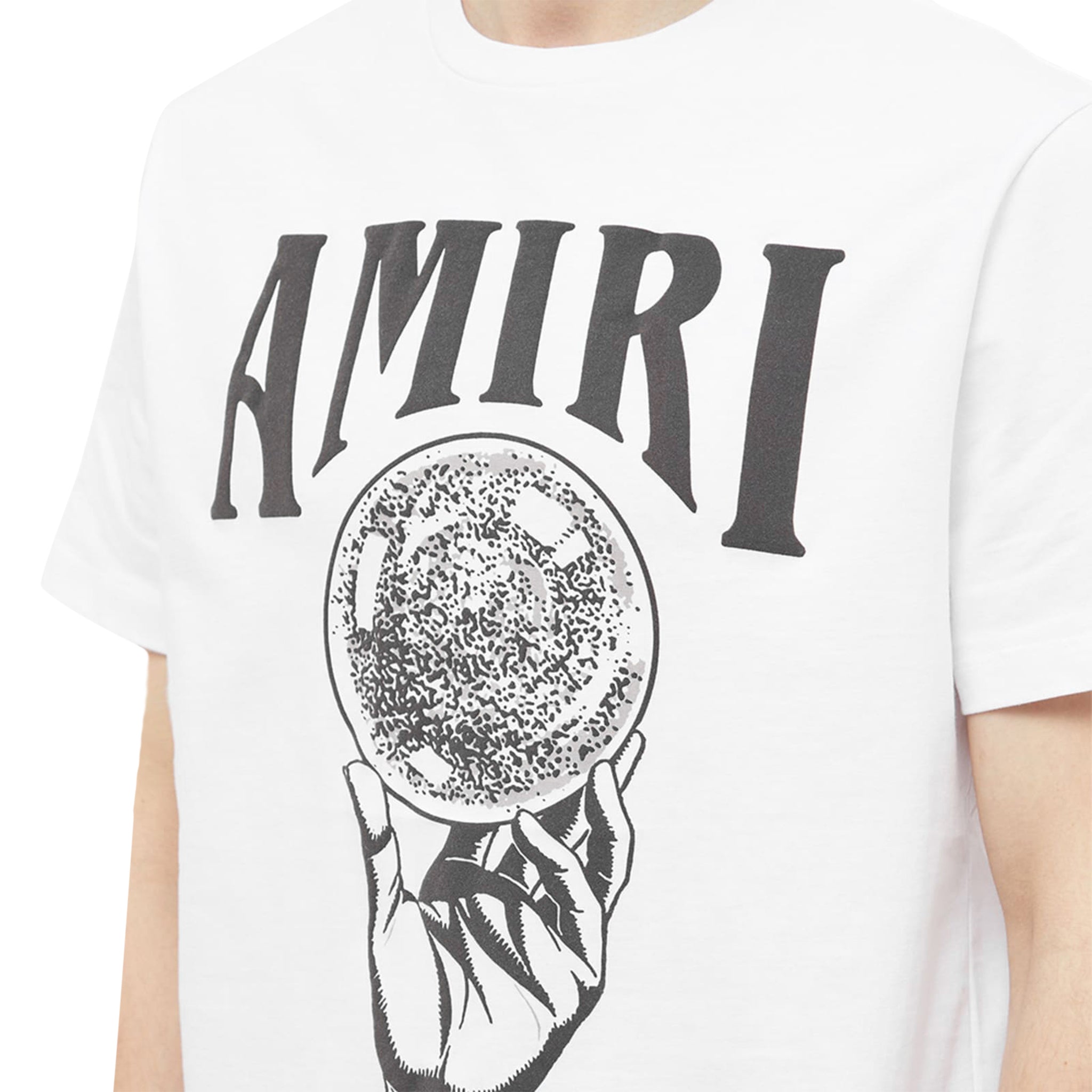 Amiri White Crystal Ball Tee-Shirt.