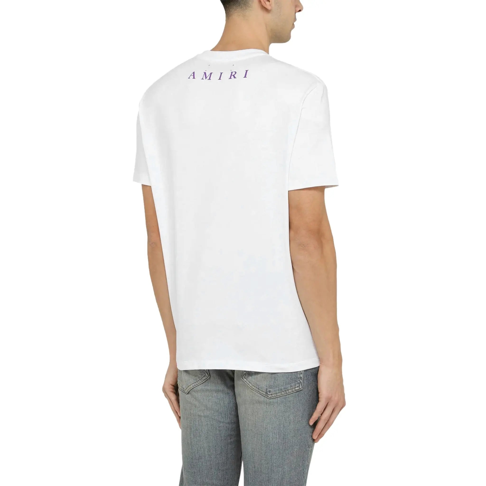 Amiri white purple pocket t-shirt