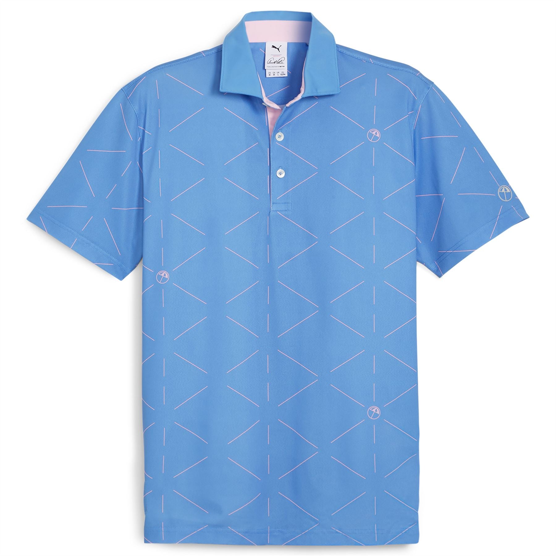 AP Geo Print Polo Blue Skies for SS24 - Shop Now!