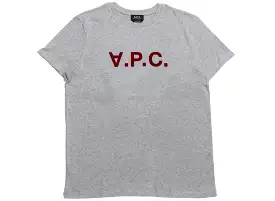 A.P.C. T-Shirt Grey/Red VPC Color.