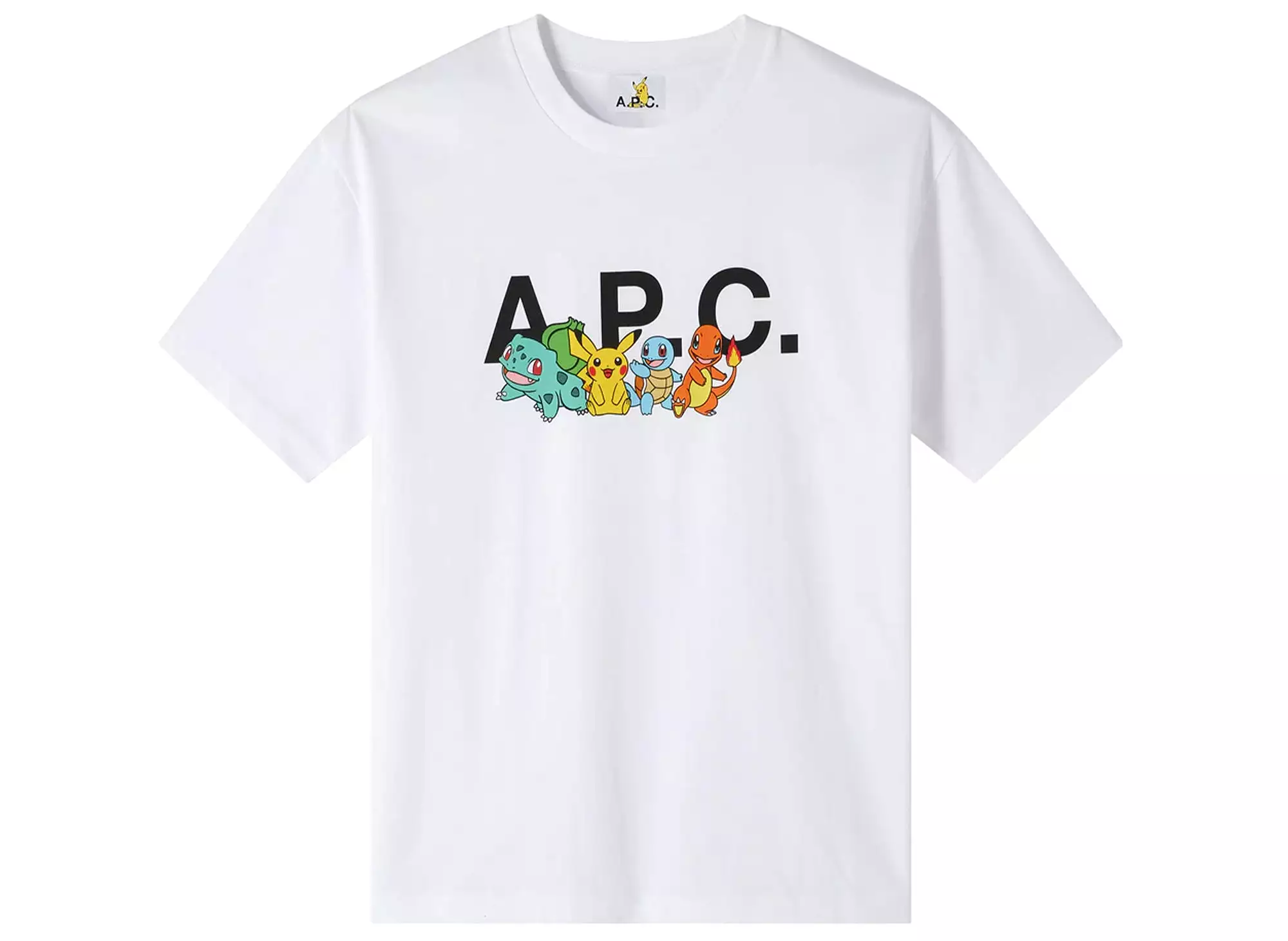 A.P.C. x Pokemon collaboration white t-shirt - The Crew H design