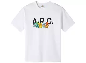 A.P.C. x Pokemon collaboration white t-shirt - The Crew H design