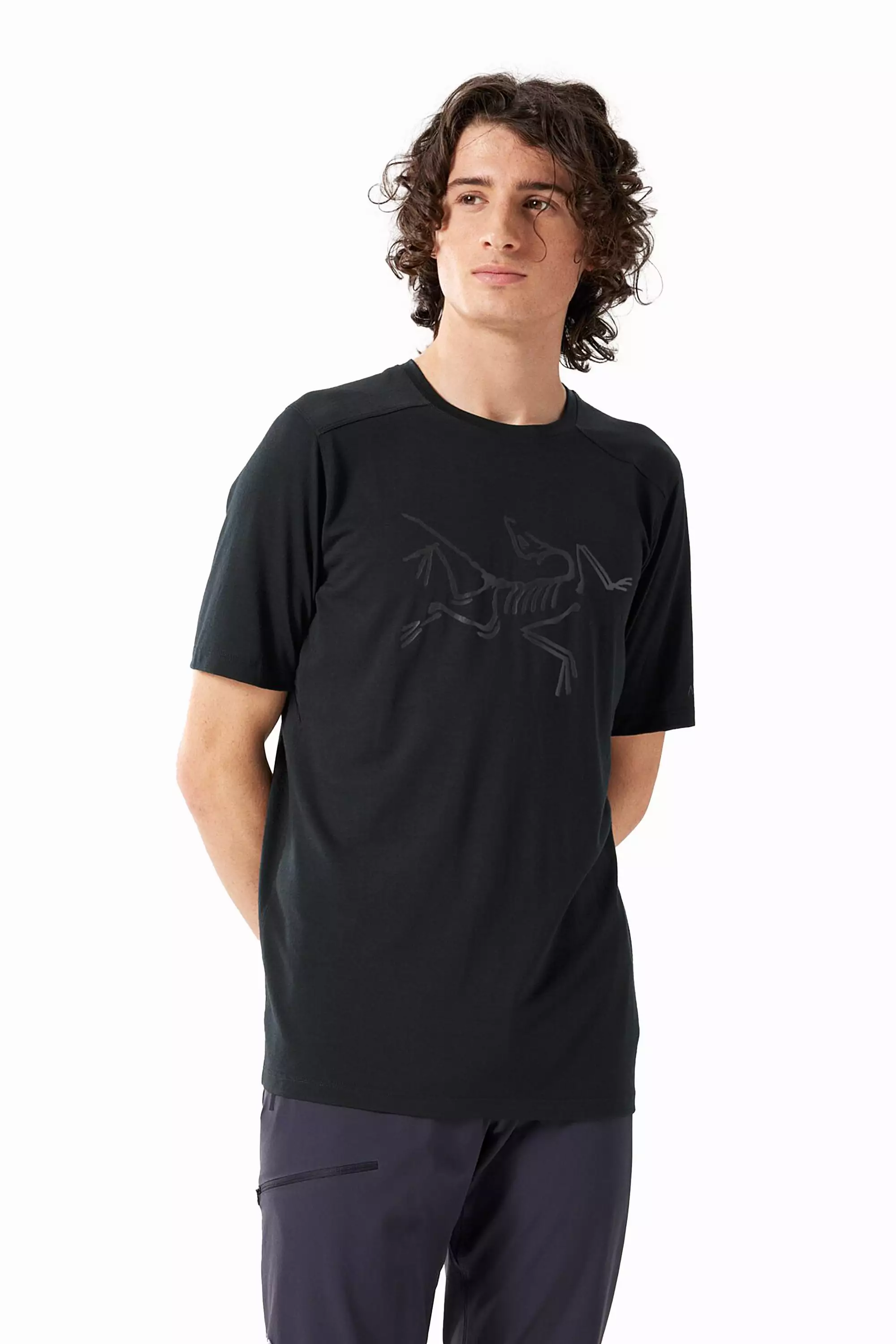 Arc'teryx Men's Ionia Merino Wool Logo Short Sleeve T-Shirt - Black