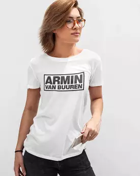 Armin Van Buuren - Basic White T-shirt with Digital Graphics