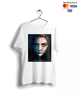 Arya Stark Game of Thrones T-shirt - Not Today Prints - White Basic Tee