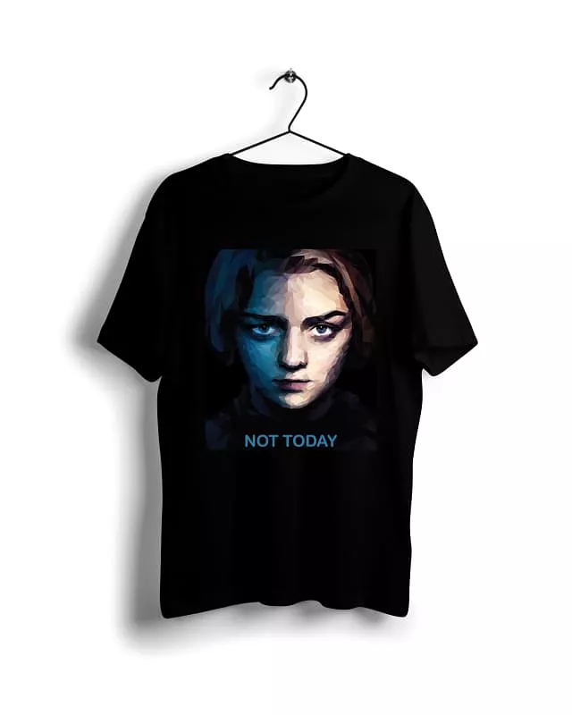 Arya Stark shirt, Game of Thrones, Not Today design, digital graphics, black T-shirt