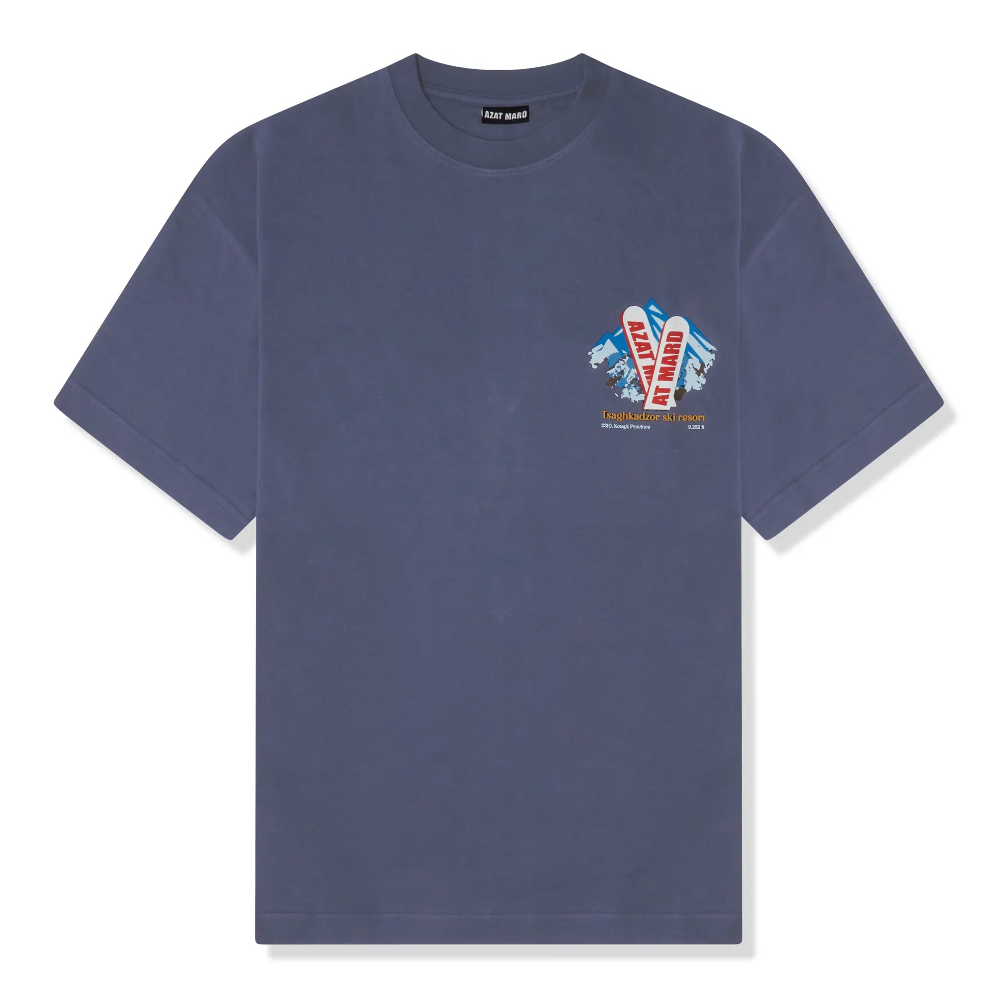 Azat Mard Navy T-Shirt, Ski-Inspired