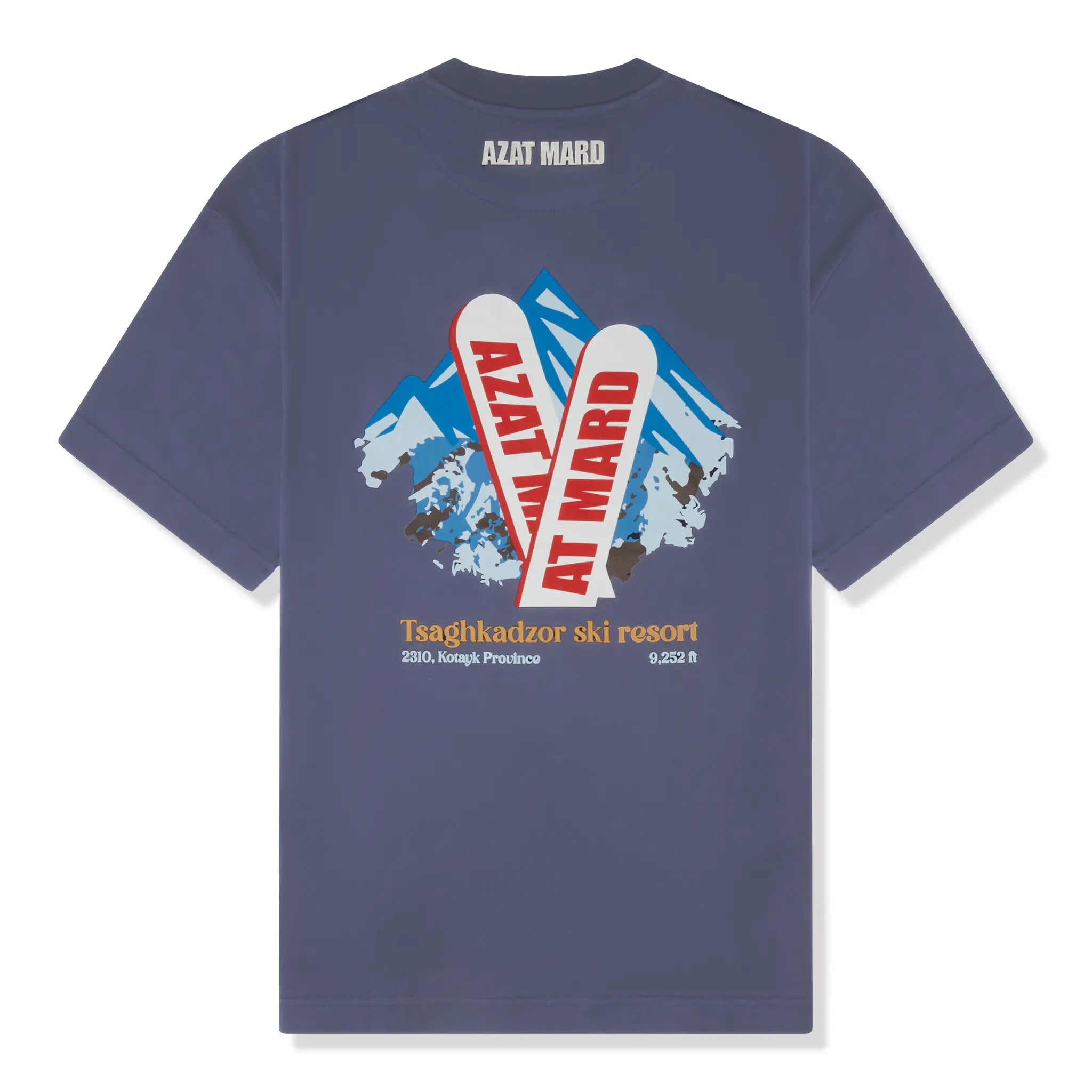 Azat Mard Navy T-Shirt, Ski-Inspired