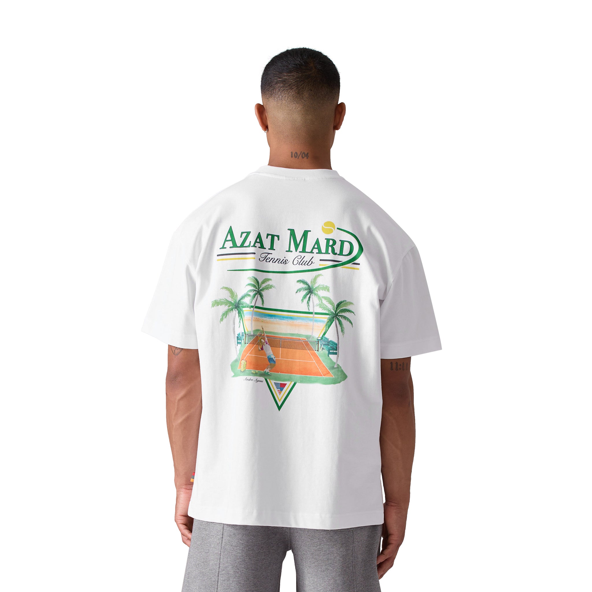 Azat Mard Tennis Club White T-Shirt