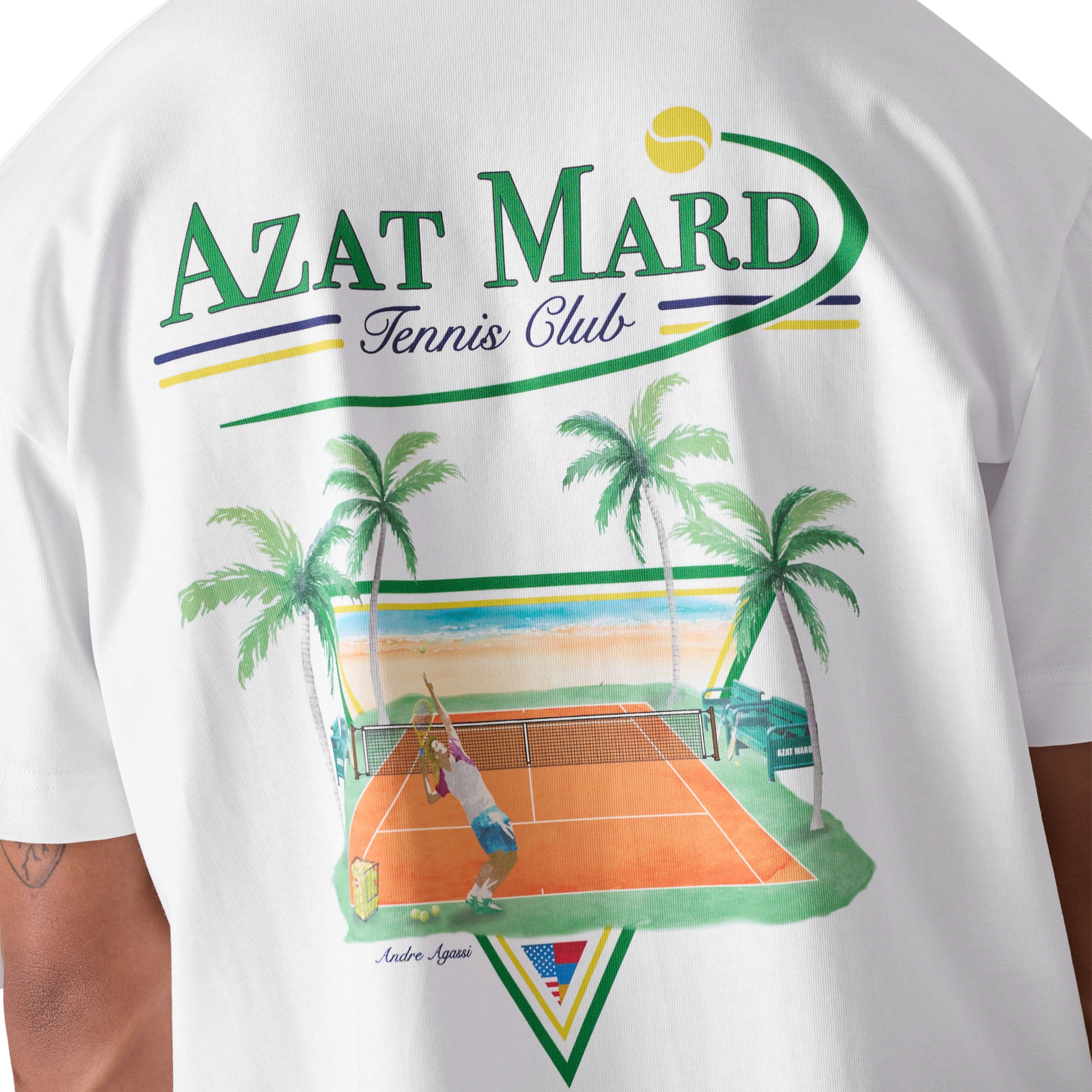 Azat Mard Tennis Club White T-Shirt