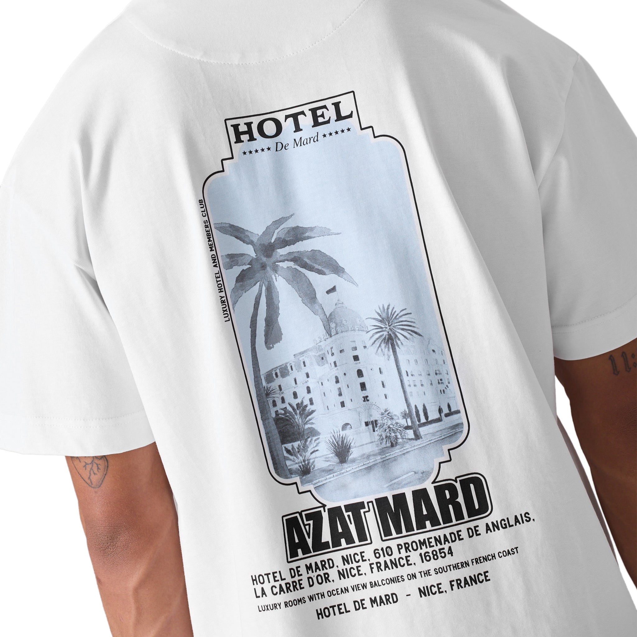 Azat Mard White T Shirt for Hotel De Mard