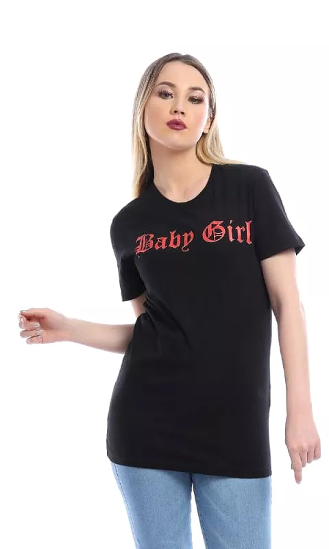 Baby Girl T-Shirt - Black Digital Graphics