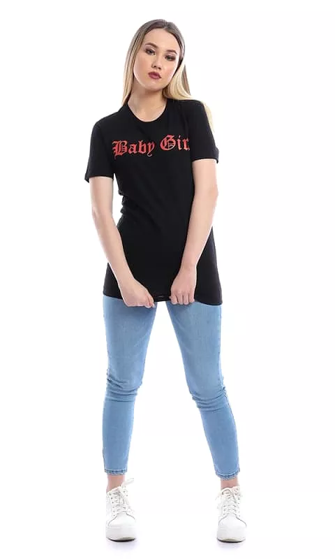 Baby Girl T-Shirt - Black Digital Graphics