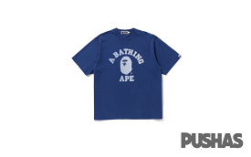 Bape College Overdye T-Shirt in Blue - 2023