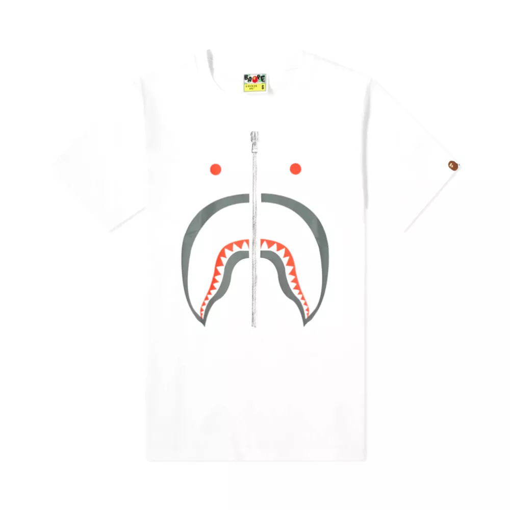 Bape Shark T-Shirt - White - Best Price Offer