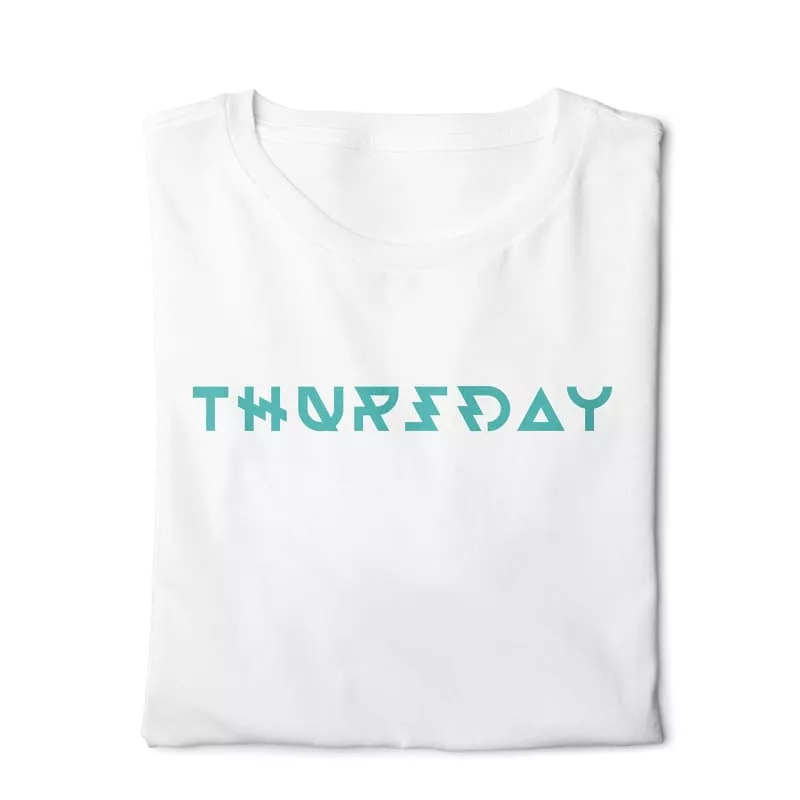 Basic White Digital Graphics T-shirt - Thursday eCommerce