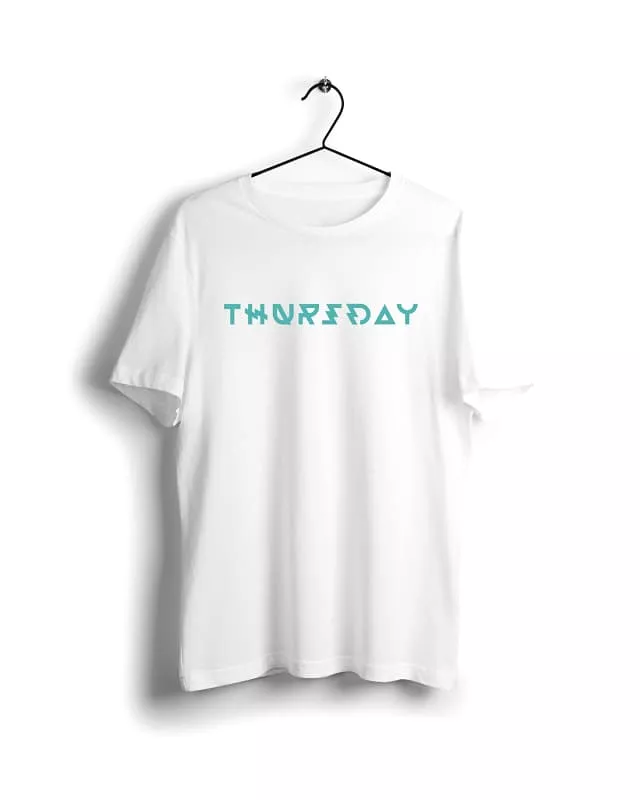 Basic White Digital Graphics T-shirt - Thursday eCommerce