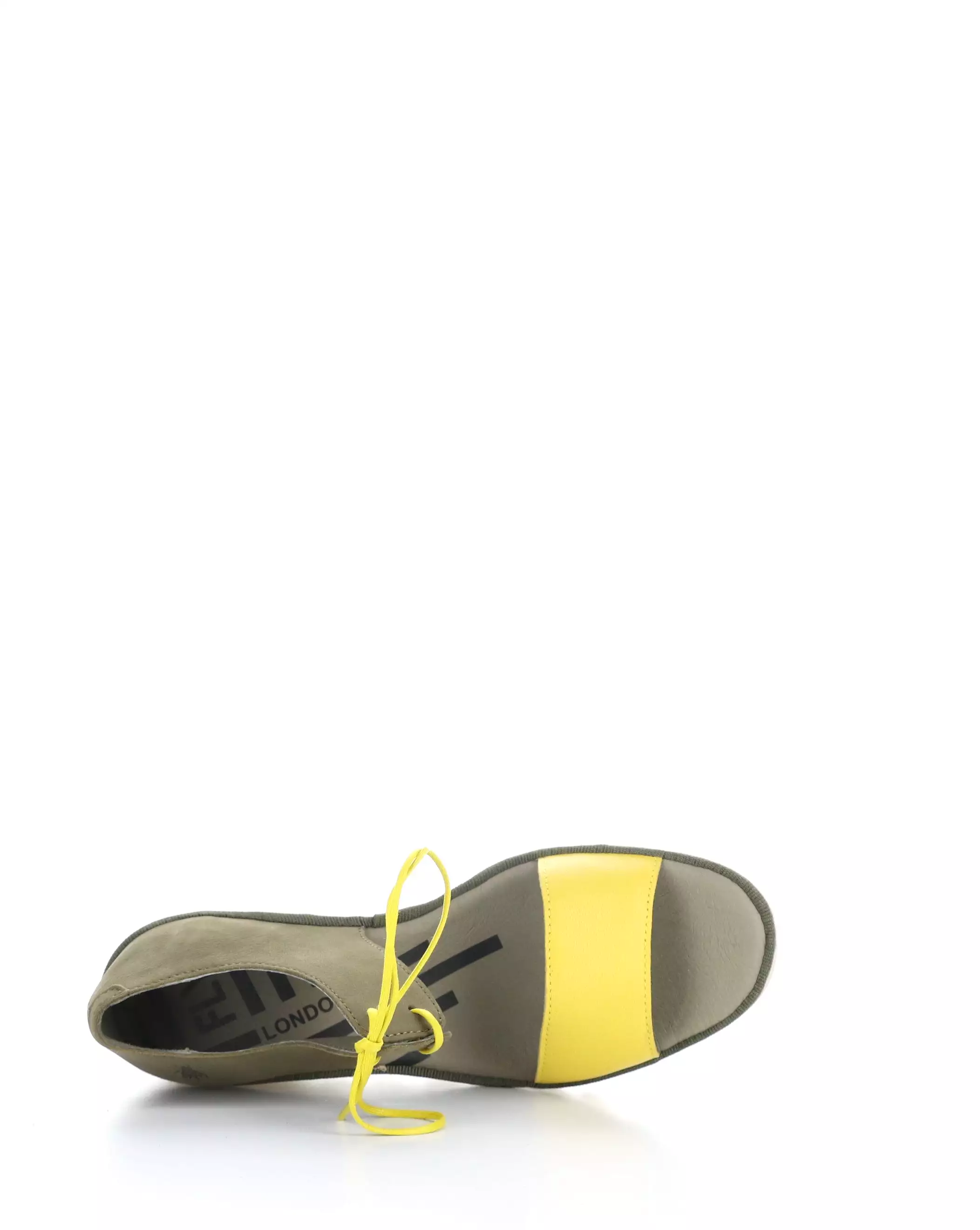 BILU465FLY Yellow Lace-up Sandals for Women