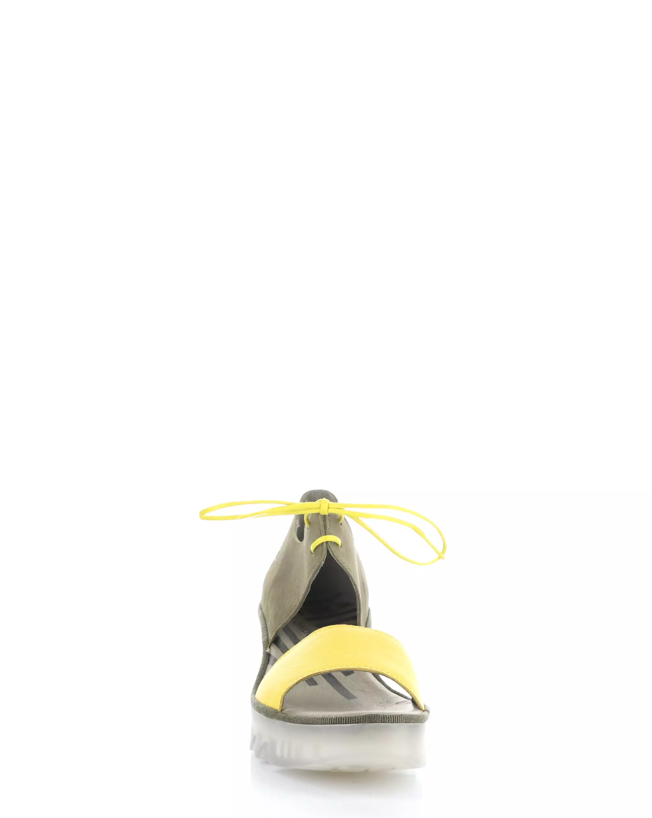 BILU465FLY Yellow Lace-up Sandals for Women