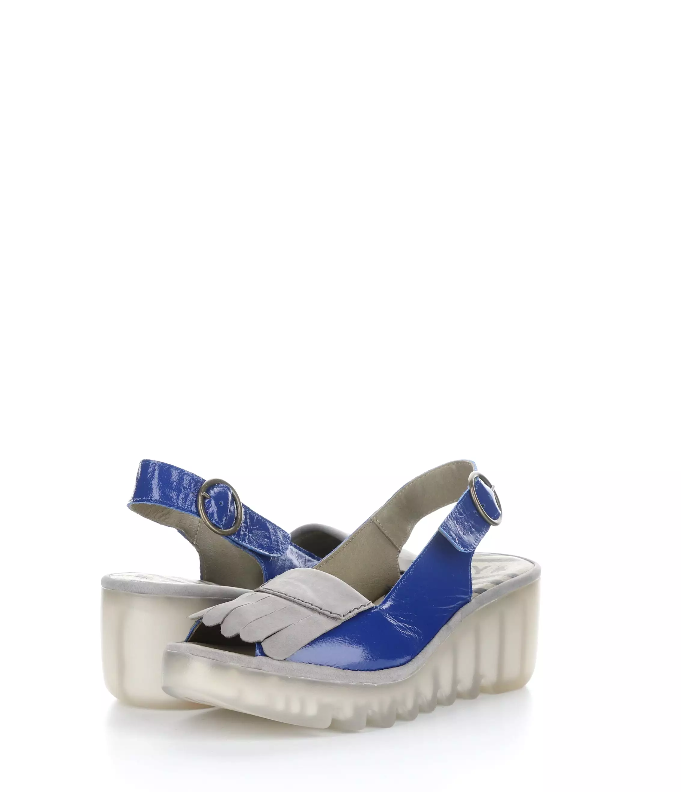 BIND303FLY 005 Blue Grey Sandals - Round Toe