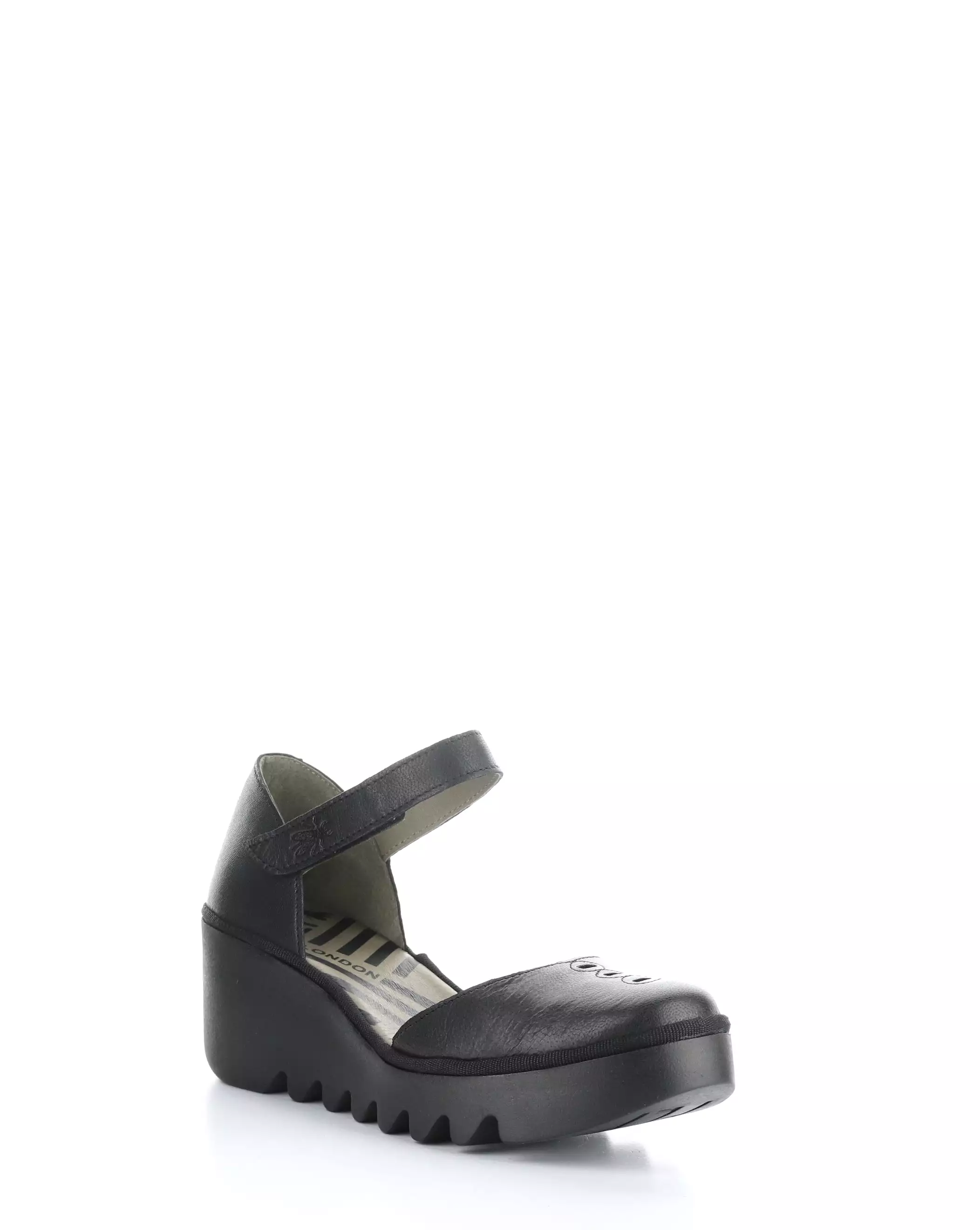 BISO305FLY 010 BLACK Adjustable Strap Sandals