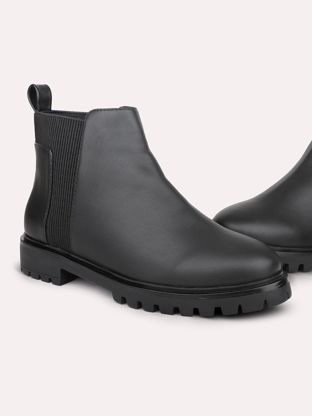 Black Chelsea boots for women