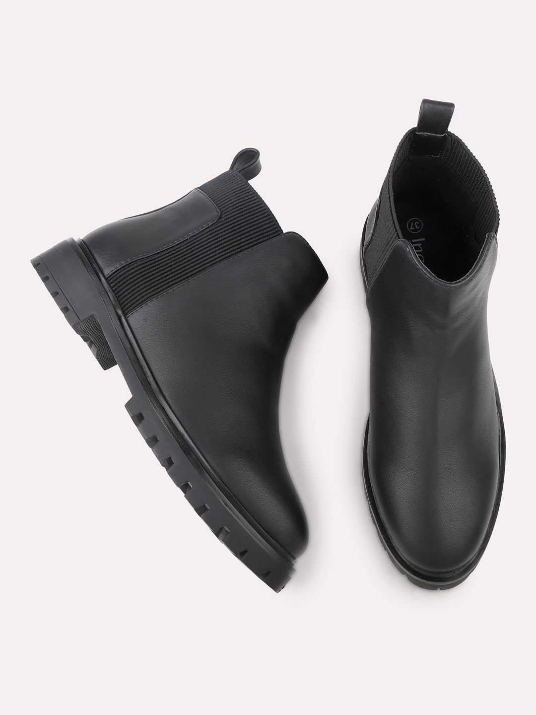 Black Chelsea boots for women