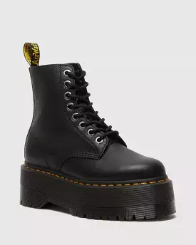 Black Doc Martens 1460 Pascal Max Leather Platform Boots - Women's