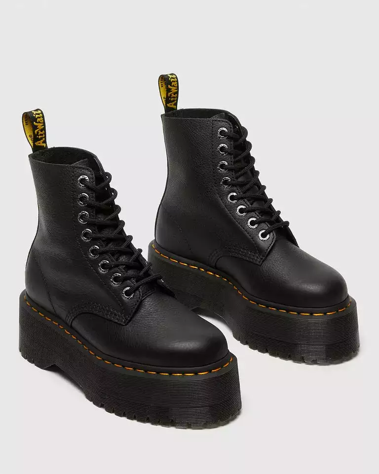 Black Doc Martens 1460 Pascal Max Leather Platform Boots - Women's