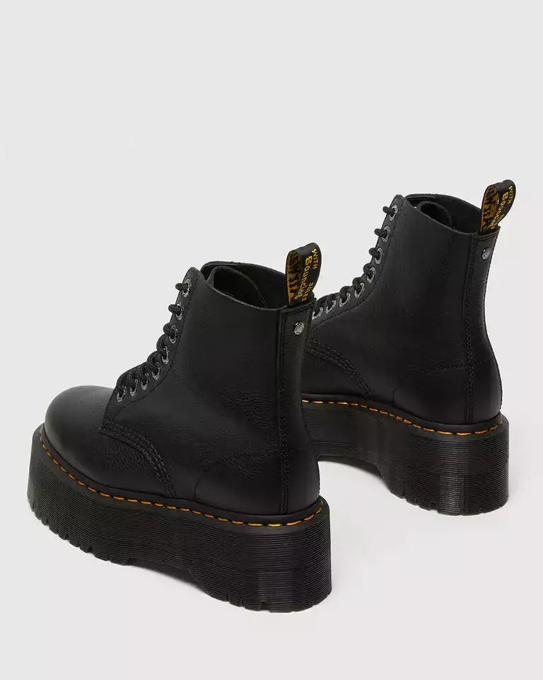 Black Doc Martens 1460 Pascal Max Leather Platform Boots - Women's