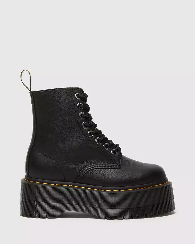 Black Doc Martens 1460 Pascal Max Leather Platform Boots - Women's