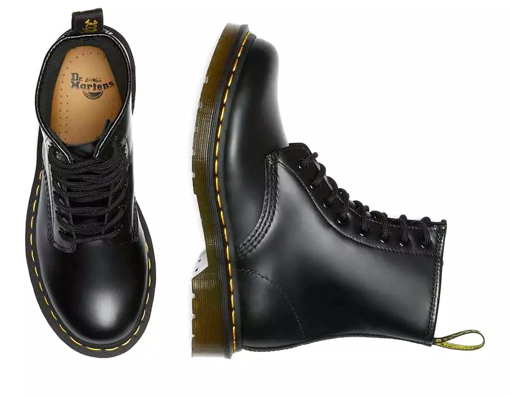 Black Dr. Martens 1460 Smooth Lace Up Boots for Women